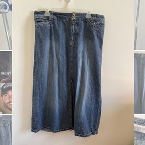 Long Denim Jean Skirt Size 16 Modest Church XL